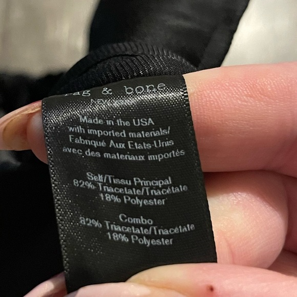 Rag & Bone Maverick Black Mini Skirt Size 4 Front Zip Pocket Detail - Picture 8 of 9